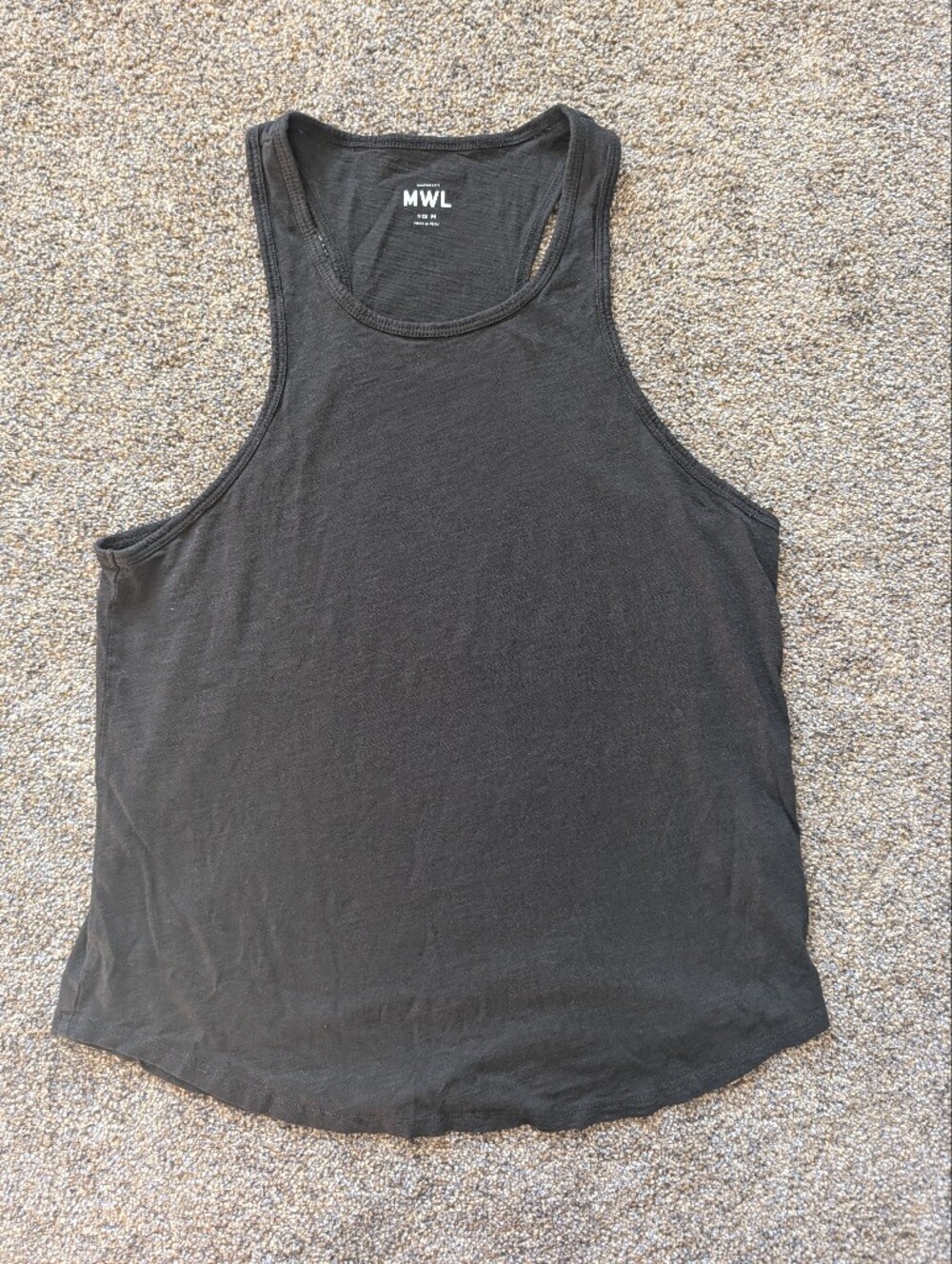 Madewell Black Long Racerback Tank Top